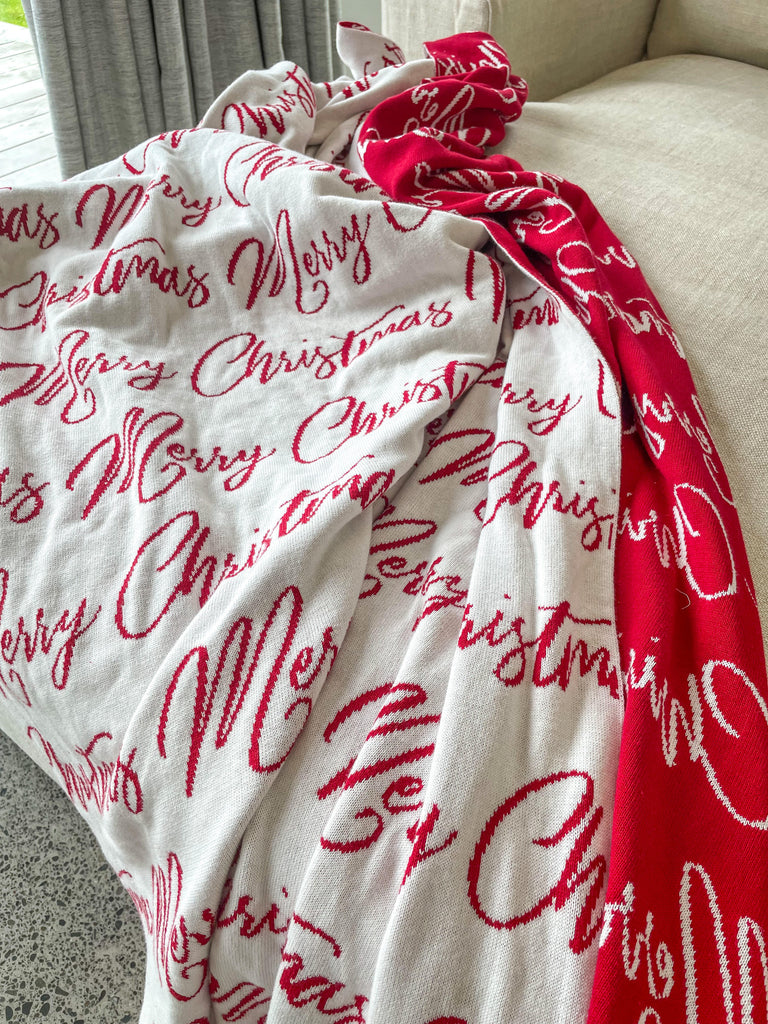 cotton christmas blanket
